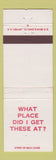 Matchbook Cover - Hector's Country Kitchen Rye NH WEAR