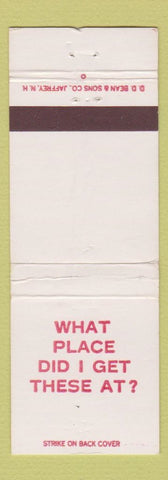 Matchbook Cover - Hector's Country Kitchen Rye NH WEAR