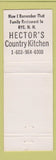 Matchbook Cover - Hector's Country Kitchen Rye NH WEAR