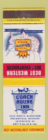 Matchbook Cover - Coach House Inn Springfield MO Route 66 Best Western