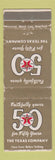 Matchbook Cover - Texaco oil gas 50th WORN