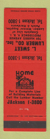 Matchbook Cover - L Sweet Lumber Providence RI