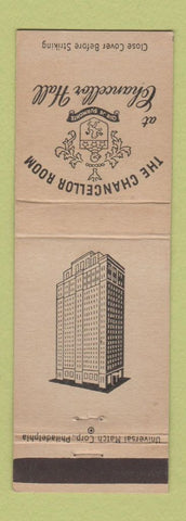 Matchbook Cover - Chancellor Room Chancellor Hall Philadelphia?