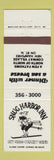 Matchbook Cover - Snug Harbor Inn Conway Village NH