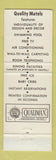 Matchbook Cover - Larson's Motel Quality Motel Gettysburg PA