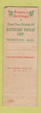 Matchbook Cover - Batchelder Pontiac Watertown MA Christmas WEAR