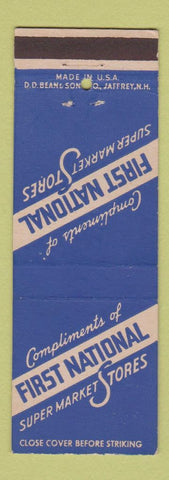 Matchbook Cover - First National Super Market Stores grocery