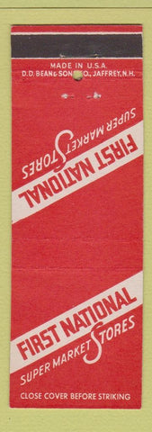 Matchbook Cover - First National Super Market Stores grocery RED