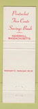 Matchbook Cover - Pentucket Five Cents Savings Bank Haverhill MA Christmas
