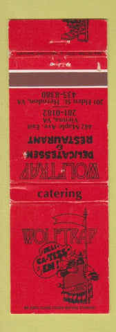 Matchbook Cover - Wolftrap Deli Vienna Herndon VA WEAR