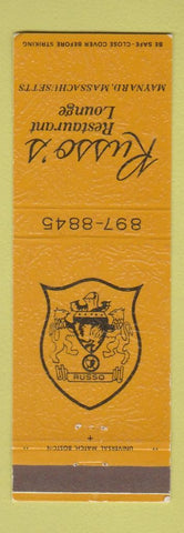 Matchbook Cover - Russo's Restaurant Maynard MA