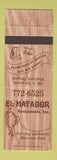 Matchbook Cover - El Matador Restaurants Mexican Medford OR