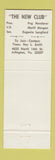 Matchbook Cover - MARVA Match Club Arlington VA Christmas 1972