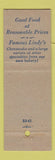 Matchbook Cover - Lindy's Restaurants New York City