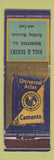 Matchbook Cover - Atlas Cement Hall Eckert Woodstock IL UNIVERSAL LONG WORN