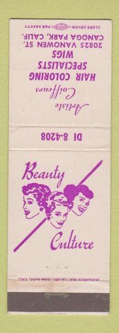 Matchbook Cover - Artiste Coiffeurs Hair Salon Canoga Park CA WEAR