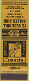 Matchbook Cover - Ye Olde Mill Roller Rink skating Utica OH yellow