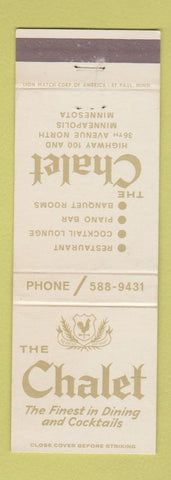 Matchbook Cover - The Chalet Restaurant Minneapolis MN WEAR