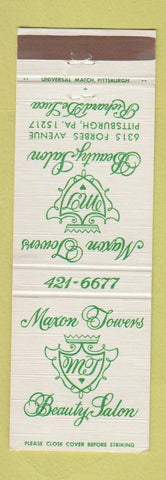 Matchbook Cover - Maxon Towers Beauty Salon Pittsburgh PA