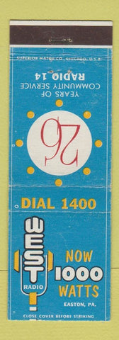 Matchbook Cover - EST Radio Easton PA