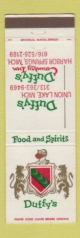 Matchbook Cover - Duffy's Union Lake Harbor Springs MI