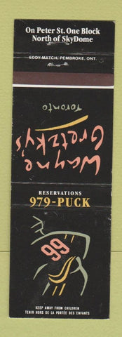Matchbook Cover - Wayne Gretzky's Toronto ON Hockey WEAR