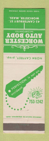 Matchbook Cover - Worcester Auto Body MA