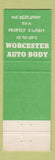 Matchbook Cover - Worcester Auto Body MA