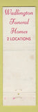 Matchbook Cover - Wadlington Funeral Homes Hollywood FL WEAR