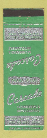 Matchbook Cover - Cascade Laundry Dry Cleaning Des Moines IA WEAR