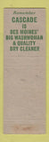 Matchbook Cover - Cascade Laundry Dry Cleaning Des Moines IA WEAR