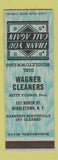 Matchbook Cover - Wagner Cleaners Middletown NY