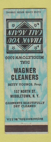 Matchbook Cover - Wagner Cleaners Middletown NY