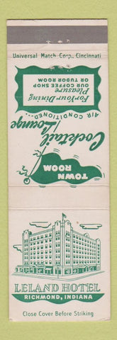 Matchbook Cover - Leland Hotel Richmond IN WEAR