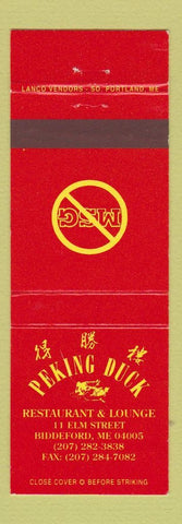 Matchbook Cover - Peking Duck Restaurant Chinese Biddeford ME