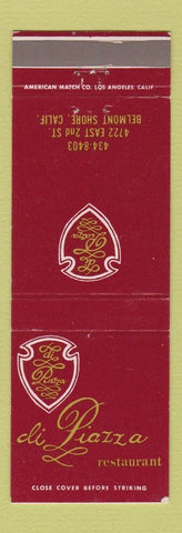 Matchbook Cover - Di Piazza Restaurant Belmont Shore CA