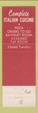 Matchbook Cover - Di Piazza Restaurant Belmont Shore CA