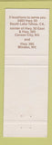 Matchbook Cover - Heidi's Restaurant South Lake Tahoe CA Carson City Minden NV