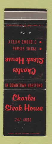 Matchbook Cover - Charles Steak House Hartford CT WEAR