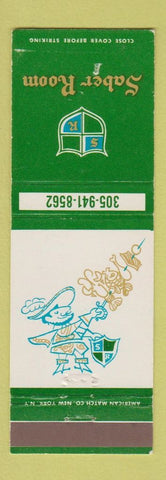 Matchbook Cover - Saber Room Savarin Restaurants
