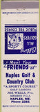 Matchbook Cover - Naples Golf Country Club ME
