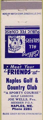 Matchbook Cover - Naples Golf Country Club ME