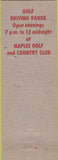 Matchbook Cover - Naples Golf Country Club ME