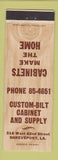 Matchbook Cover - Custom Bilt Cabinets Supply Shreveport LA