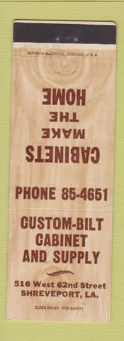 Matchbook Cover - Custom Bilt Cabinets Supply Shreveport LA