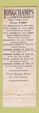 Matchbook Cover - Longchamps Restaurants New York City WEAR