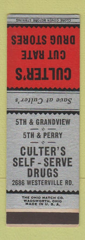 Matchbook Cover - Culter's Cut Rate Drug Stores