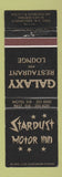 Matchbook Cover - Stardust Motor Inn Schenectady NY