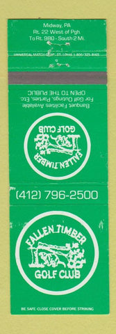 Matchbook Cover - Fallen Timber Golf Club Midway PA