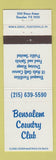 Matchbook Cover - Bensalem Country Club PA